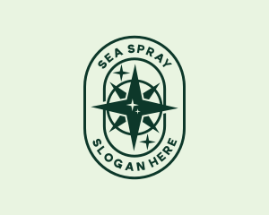 Compass Star Sparkle logo design