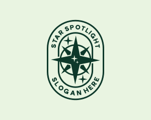 Compass Star Sparkle logo design