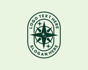 West - Compass Star Sparkle logo design