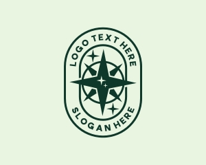 Compass Star Sparkle Logo