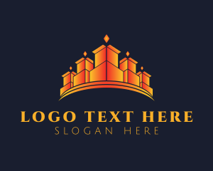 Orange - Luxury Crown Box logo design