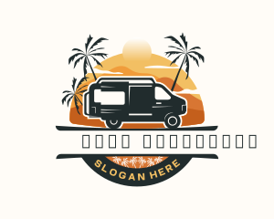 Camping - Van Travel Getaway logo design