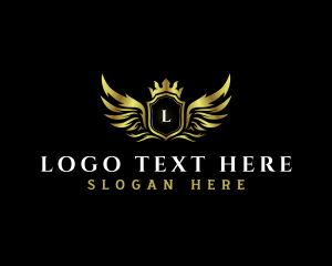 Luxury  Wings Shield Logo