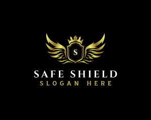 Luxury  Wings Shield logo design