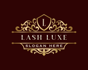 Luxury Ornament Shield logo design