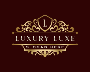 Luxury Ornament Shield logo design