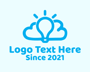 Idea - Cloud Light Bulb logo design