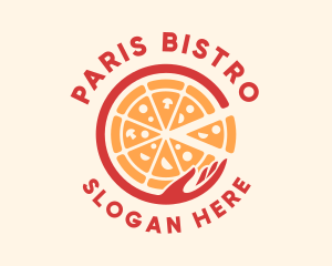 Fast Food Pizza Hand logo design