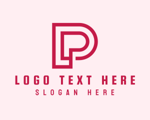 Builder - Business Firm Monoline Letter P logo design