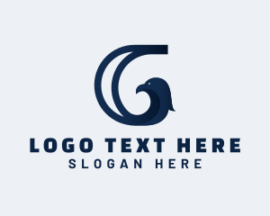 Military - Blue Letter G Falcon logo design