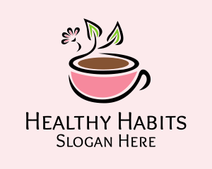 Healthy Coffee Cup logo design