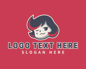 Animation - Cute Girl Game Streamer logo design