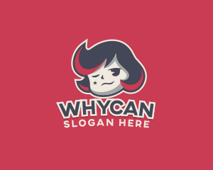 Person - Cute Girl Game Streamer logo design