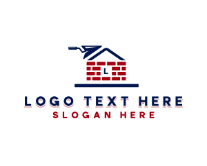 Home Improvement - Brick Masonry Trowel logo design