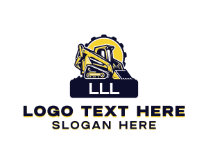 Cogwheel - Skid Steer Loader Construction Machinery logo design