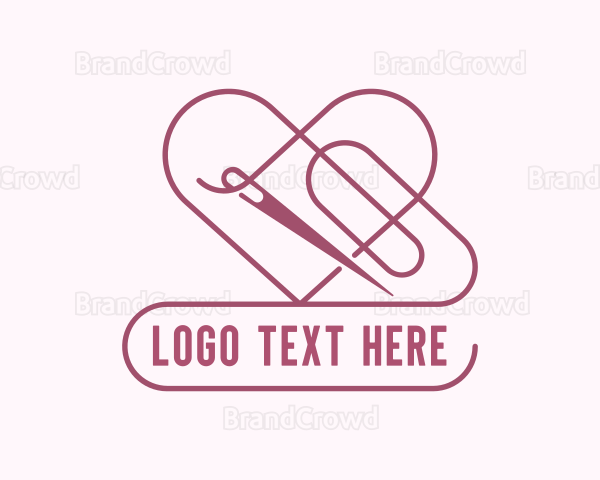 Hart Needle Thread Sewing Logo