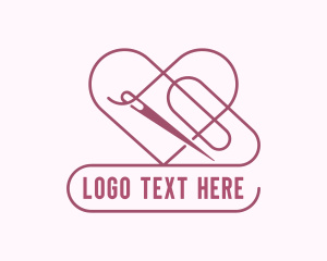 Embroidery - Hart Needle Thread Sewing logo design