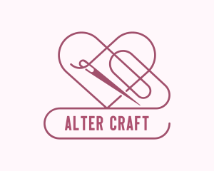 Hart Needle Thread Sewing logo design