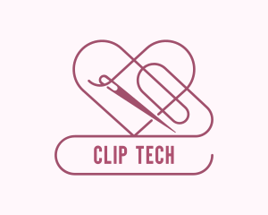 Paperclip - Hart Needle Thread Sewing logo design