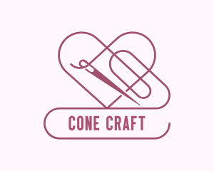 Hart Needle Thread Sewing logo design