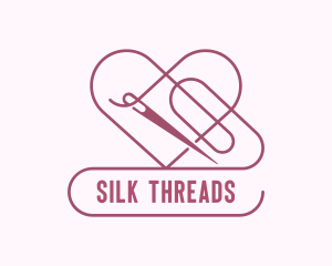 Hart Needle Thread Sewing logo design