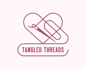 Hart Needle Thread Sewing logo design