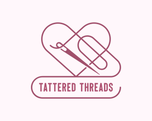 Hart Needle Thread Sewing logo design