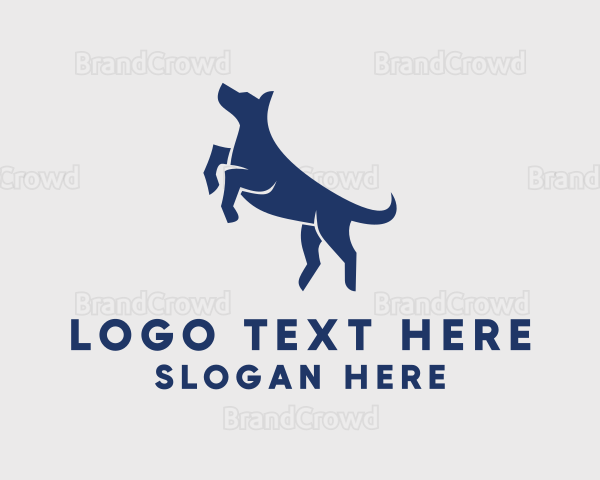 Jumping Pet Dog Logo