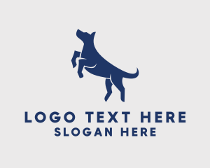 Groomer - Jumping Pet Dog logo design