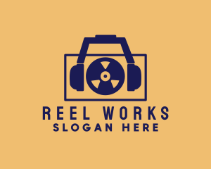 Reel - Reel Tape Recorder logo design