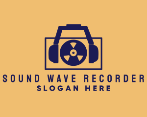 Recorder - Reel Tape Recorder logo design