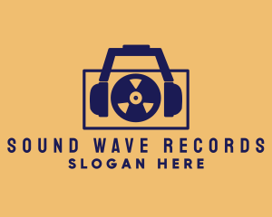 Record - Reel Tape Recorder logo design