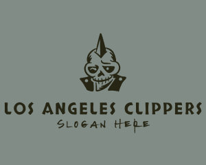 Rock And Roll - Punk Skull Thug logo design
