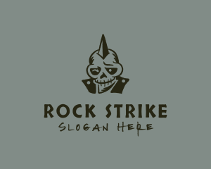 Punk Skull Thug logo design