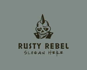 Punk Skull Thug logo design