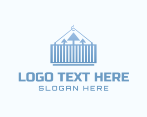 Transport - Shipping Container Courier logo design