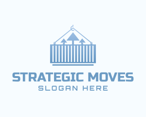 Imported  Shipping Container Arrow logo design