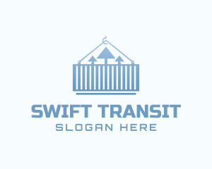 Transit - Shipping Container Courier logo design