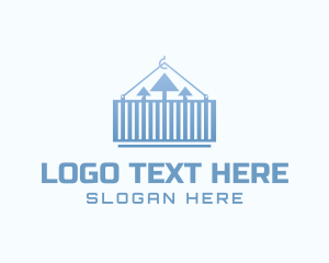 Shipping Container Courier Logo