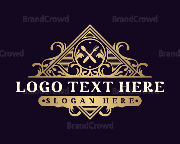 Luxury Restaurant Diamond Logo