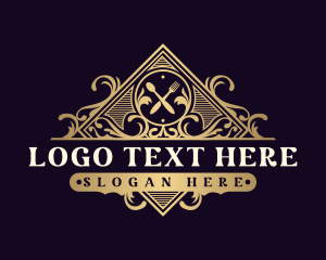 Baroque - Luxury Restaurant Diamond logo design