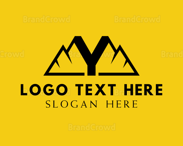 Mountain Terrain Letter Y Logo