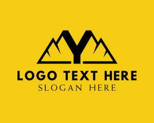 Tour - Mountain Terrain Letter Y logo design