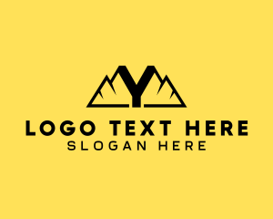 Mountaineering - Mountain Summit Letter Y logo design