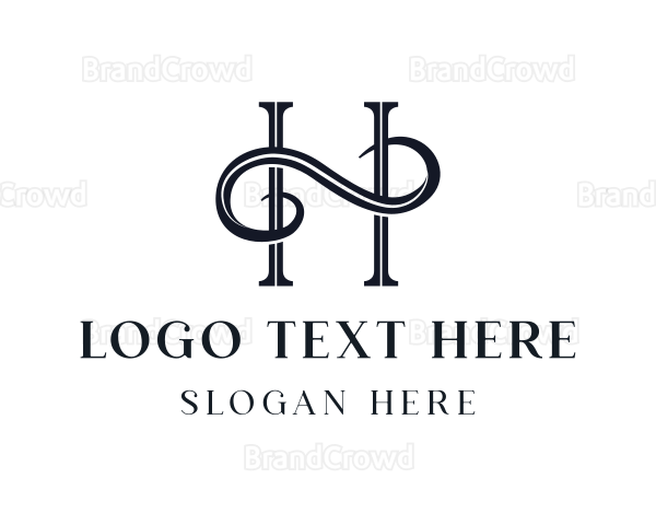 Elegant Swirl Business Letter H Logo