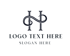 Elegant Swirl Business Letter H Logo