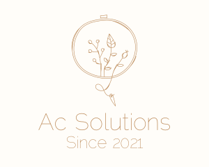 Autumn Plant Embroidery logo design