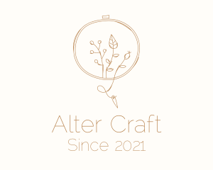 Autumn Plant Embroidery logo design