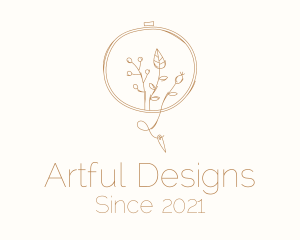 Autumn Plant Embroidery logo design