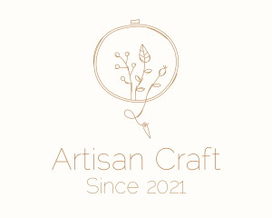 Handicraft - Autumn Plant Embroidery logo design